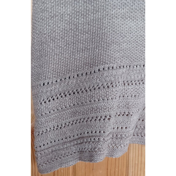 SONOMA Beige Mixed Knit Short Sleeve Open Cardigan Womens P/XL Office Boho Fall - Picture 5 of 6